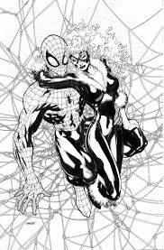 Spider Man Black Cat By Jim Lee Jim Lee Art Jim Lee Black Cat Drawing