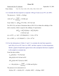 Sep 06, 2020 · we can now use the following formula to solve for the amount of heat needed. Chem 338 Homework Set 3 Solutions September 18 2001 From