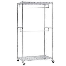 63 w heavy duty double rail garment rack. Tatkraft Empire Heavy Duty Garment Rack With Wheels Top Https Www Amazon Com Dp B079nydb7s Ref Cm Sw R Garment Racks Hanging Clothes Racks Hanging Racks