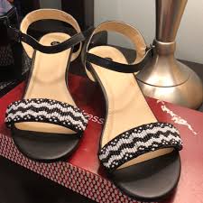 Dress Barn Shoes Dress Barn Black And White Sandal Color Black White Size 8 Black And White Sandals White Sandals Dress Barn Shoes