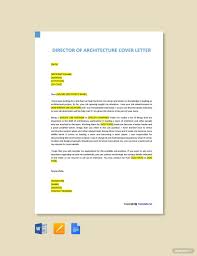 Free Director Of Architecture Cover Letter Template Word Google Doc Apple Mac Pages In 2020 Cover Letter Template Word Cover Letter Template Lettering