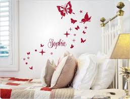 Wandtattoo Schmetterlinge Mit Name Wandtattoos Kinderzimmer Wandtattoo Babyzimmer Wandtattoo