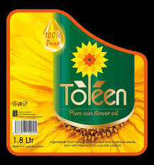 Toleen Sunflower Oil Label Design Oils Packaging Labels Design Bottle Stickers Design