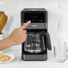 Of coffee, just right for two 12 oz. Mr Coffee 12 Cup Programmable Coffee Maker With Led Touch Display Black Stainless Steel Mr Coffee