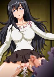 kagami miu, helter skelter, helter skelter ~hakudaku no mura~, highres,  stitched, third-party edit, 1boy, 1girl, after rape, aftersex, black hair,  black skirt, blood, blue eyes, censored, crying, crying with eyes open,  cum, cum in pussy, cum pool, defloration,