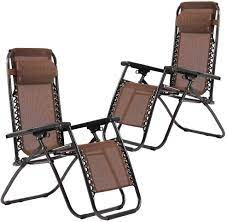 Maybe you would like to learn more about one of these? Amazon Com Set Of 2 Zero Gravity Chairs Lounge Patio Chairs Outdoor Yard Beach Brown Patio Lawn Garden