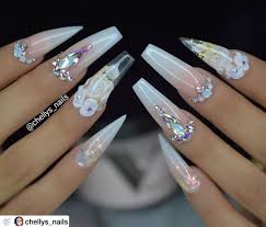 Perfect Nails On Instagram Lovely Can Be One Your Fav Nail Artist Chellys Nai 3d Flower Nails Nail Art Wedding Wedding Nails Design