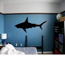Shark Decal Great White Shark Wall Art Shark Week Shark Etsy Shark Decor Shark Themed Bedroom Shark Room
