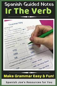 Ir Ir A Infinitive Spanish Guided Notes And Key Guided Notes Learning Management System Writing Practice Worksheets