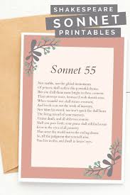 Shakespeare Love Sonnet Printables For Valentine S Day Valentine S Day Mad In Crafts Shakespeare Love Sonnets Shakespeare