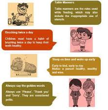 Good Habits And Safety Rules Lesson For Class 1