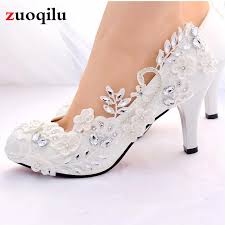 White Wedding Shoes Bride Female High Heels Shoes woman 2021 Crystal  diamond party shoes pumps women shoes zapatos tacon mujer|Women's Pumps| -  AliExpress