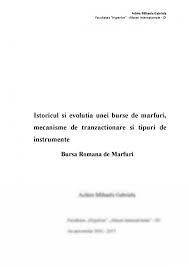 Bursa romana de marfuri isi muta sediul in apropierea guvernului. Referat Bursa Romana De Marfuri 480569 Graduo