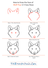 More images for how to draw a cute wolf pup easy » How To Draw A Wolf Pup Step By Step Learn How To Draw