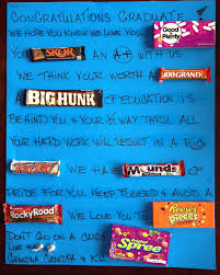 Also know, do you give gifts for 8th grade graduation? 8th Grade Promotion Candy Card Poster From Grandma Candy Cards Graduation Candy Candy Poster