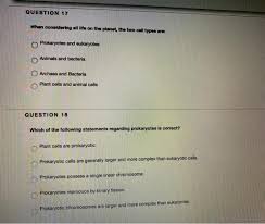 You can point this out in the following image on the left is a picture of plant cells and on the right is a picture of some animal cells, which have been stained blue. Solved Question 17 When Considering All Life On The Plane Chegg Com