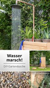 Diy Outdoor Dusche Fur Den Garten In 2020 Gartendusche Diy Gartenbau Gartendusche Holz