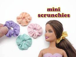 Diy Miniature Doll Mini Scrunchies Easy No Sew Youtube Barbie Dolls Diy Dolls Clothes Diy Barbie Doll Accessories