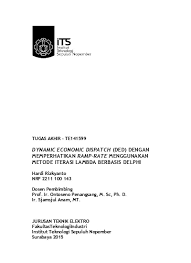 #fourtwnty #hitamputih #lelaku i do. Dynamic Economic Dispatch Ded Dengan Memperhatikan Ramprate Menggunakan Metode Iterasi Lambda Berbasis Delphi Its Repository
