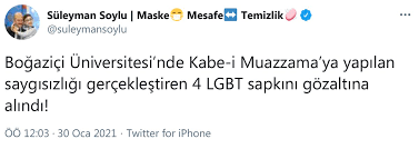 İnancımızın kâbesi i̇nsan, yolcusu can'dır başlığıyla açıklama yapan federasyon, kurumumuz, lgbti̇ (lezbiyen, gey, biseksüel, transgender ve intersex) bireylerine yönelik toplumda var olan genelgeçer. Bakan Soylu 4 Lgbt Sapkini Gozaltina Alindi Son Dakika Haberleri
