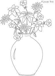 Floreros 1 Dibujos Faciles Para Dibujar Para Ninos Colorear Flower Vase Drawing Flower Sketches Flower Drawing