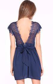 Robe Bleu Marine A Dentelle Robe De Fiancaille Robe Bleu Marine Mariage Tenue De Fete