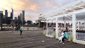 The park and attractions around it take their name from robert fulton, one of new york's pioneers of transport and commerce. Starling Architecture Proposes New Waterfront Venue At Fulton Ferry Landing Pier In Brooklyn Bridge Park New York Yimby