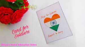Hallmark carries military appreciation cards that let you send words of encouragement and support to the soldiers that defend our freedom. Soldier Card L Handmade Beautiful Military Army Tricolour Card L Shilpa S Home Education Video Youtube