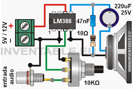 Lm386 Verstarker Lm386 Verstarker Diy Electronics Audio Amplifier Mini Amplifier