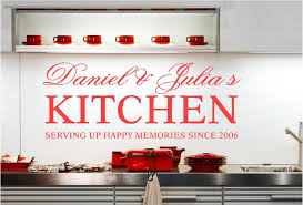 personalised kitchen names vinyl wall