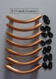 4 inch centers drawer pulls (oakland lake merritt / grand). Vintage Copper Pulls 2 75 In Centers 7 Plain Cabinet Drawer Pull Handles Vintage Copper Amerock