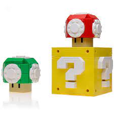 Instructions For Custom Lego Red Green Mushroom W Question Box Lego Super Mario Lego Models Custom Lego