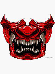 japanese samurai oni mask sticker by danielkiss02 ในป 2021 ไอเด ยรอยส ก ศ ลปะญ ป น ภาพประกอบ