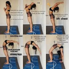 Beginner Yoga Bakbending Drop Back Do A Backbend Against A Wall It Is Important That You Don T Push H Relaxing Yoga Flexibility Workout Gymnastics Workout