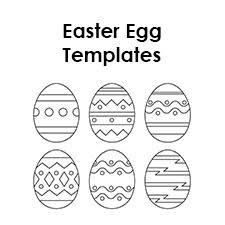 This page has 9 of the easter egg coloring designs on the same page. Printable Easter Egg Templates