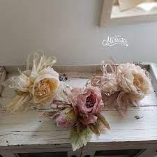 misuzu アンティークカラー ブーケ風コサージュ mauve 結婚式 入学式 卒業式 コサージュ ハンドメイド コサージュ 作り方 コサージュ 作り方
