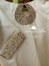 Pin By Zoni Qamar On Neck Designs Embroidered Blouse Designs Embroidery Neck Designs Necklines For Dresses