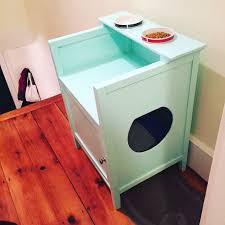Diy Kitty Litter Area And Food Station Cat Food Station Pet Food Station Diy Cat Food