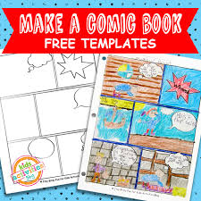 Comic Book Templates Free Kids Printable Comic Book Template Make A Comic Book Comic Strip Template