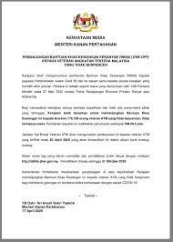 Veteran atm yang tidak berpencen dan telah menamatkan perkhidmatan secara terhormat. Bernama Radio Veteran Atm Tidak Berpencen Terima Bantuan Facebook
