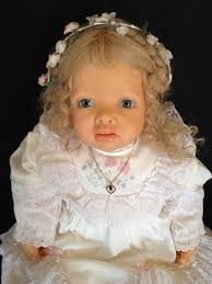 GOTZ DOLL BY CARIN LOSSNITZER "DRIBBLE BABY" BRIDGET VINYL/CLOTH 25"