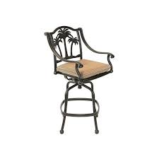 You might have bought an outdoor bar set that comes with just a couple stools and you want to pick up a few more to have seats for all of your buddies. Heritage Outdoor Living Palm Tree Cast Aluminum Outdoor Patio Bar Stool With Seat Cushion Antique Bronze