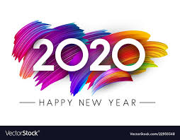 Happy New Year 2020 Card With Colorful Brush Vector Image On Vectorstock Happy New Year Funny Happy New Year Wishes Happy New Year Hd