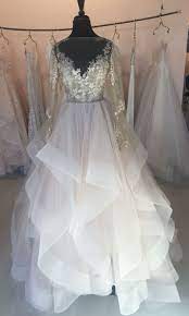 Hayley Paige Lorelei 6654 Wedding Dress Sample Size 10 2 625 Haley Paige Wedding Dress Wedding Dress Long Sleeve Dresses