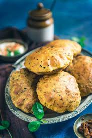 Combined With The Goodness Of Fresh Methi Leaves Ajwain Curd And Basic Spices Dahi Methi Poori Turns O Indian Food Recipes Puri Recipes Indian Snack Recipes