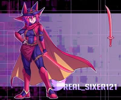 A little bit something like this but without the straps, the waist cape thingy and the cat ears, and their skins are fully purple with yellow eyes. Planet has a long scarf instead of cape along with a witch's hat instead of fedora
