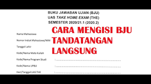 Tulislah jawaban saudara pada lembar jawaban ujian. Update Ini Cara Mengisi Cover Bju The Pernyataan Kejujuran Ut Dan Membuat Tandatangan Langsung Youtube