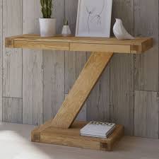 Pace oak wood console table with drawers. Z Solid Oak Furniture Modern Console Table Unit Sale