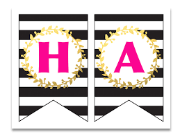 According to the real academi. Free Printable Happy Birthday Banner And Alphabet Six Clever Sisters
