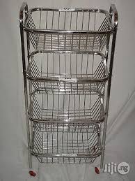 Check spelling or type a new query. Stainless Steel Kitchen Fruit Vegetable Rack Storage Cart Trolley 4 Tier In Victoria Island Store Equipment Henry Chukwuma Jiji Ng